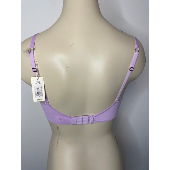 Smoothez Aerie Women's Size 34B Microfiber Unlined Full Coverage Bra Purple NWT - Picture 3 of 9
